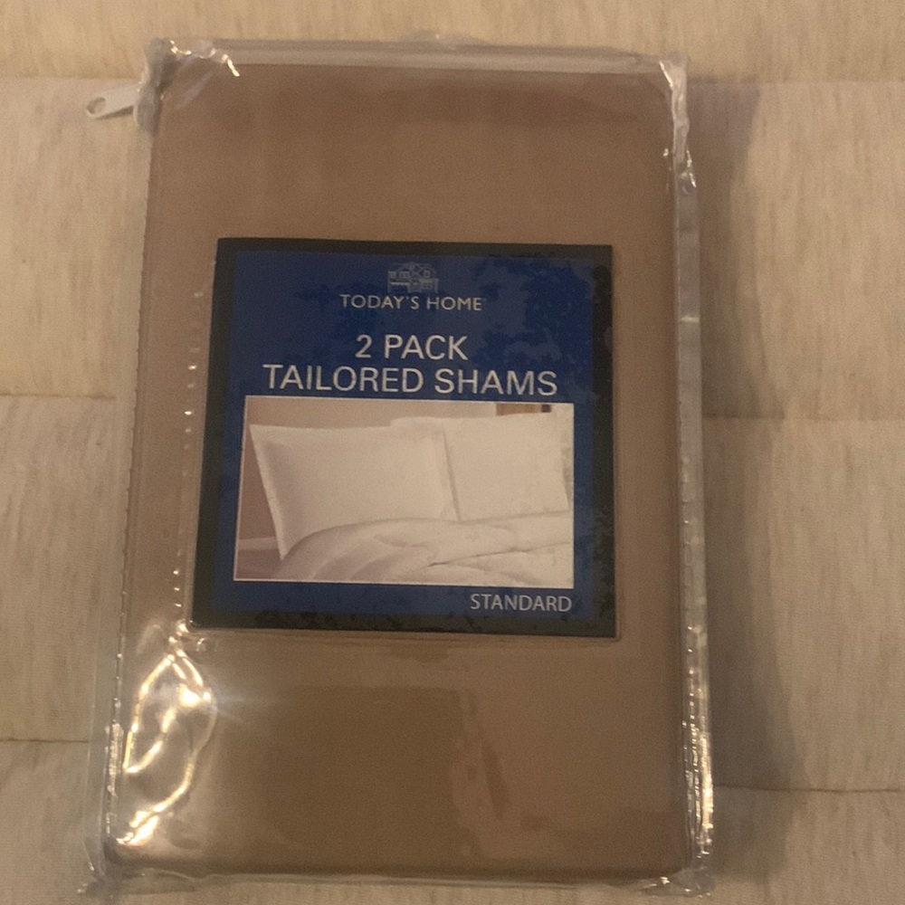 *NWT Mocha standard pillow shams